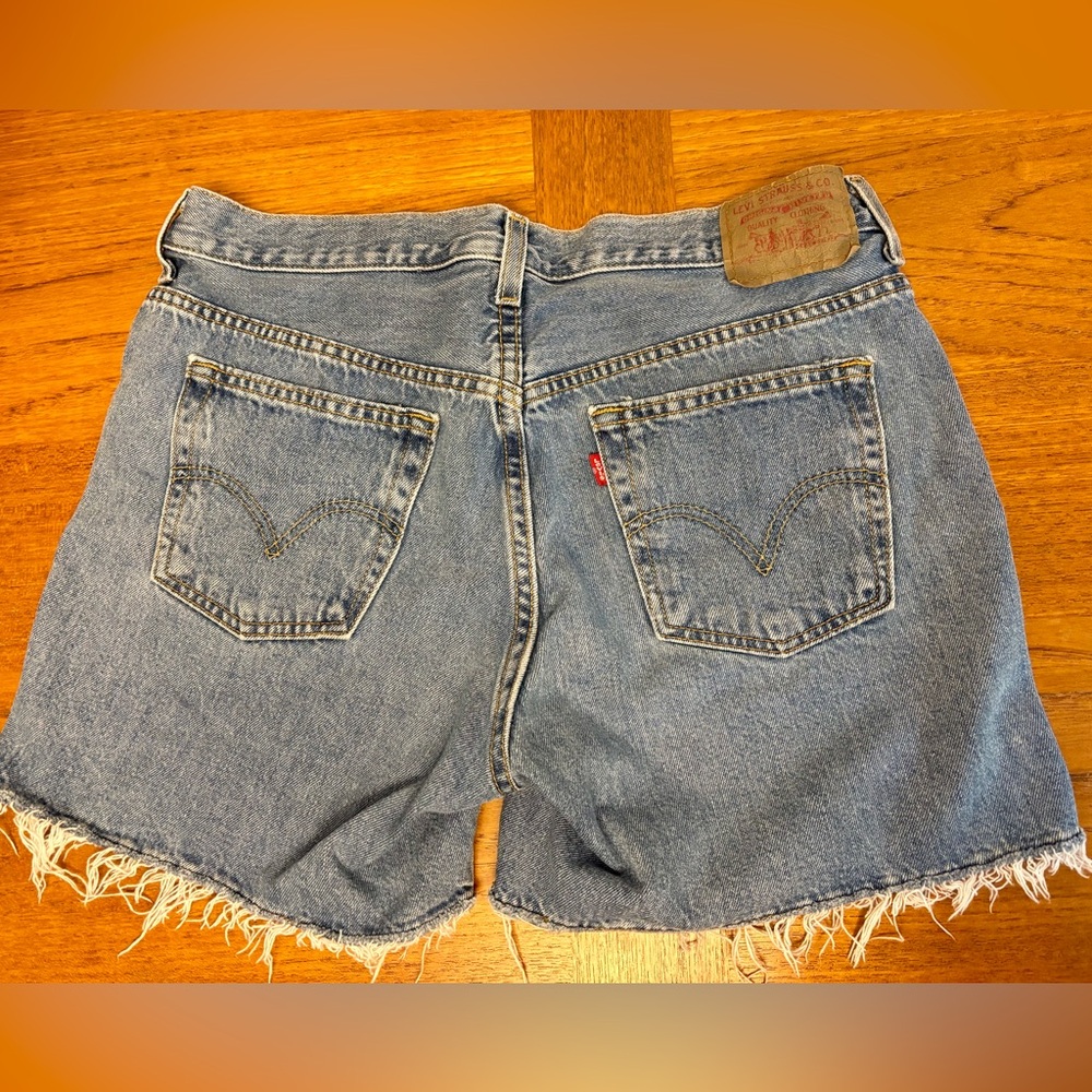 Levi's Women's Blue Denim Cutoff Shorts M